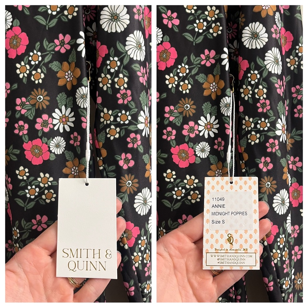 NWT Smith & Quinn Annie Dress Midnight Poppies Small - Picture 11 of 13